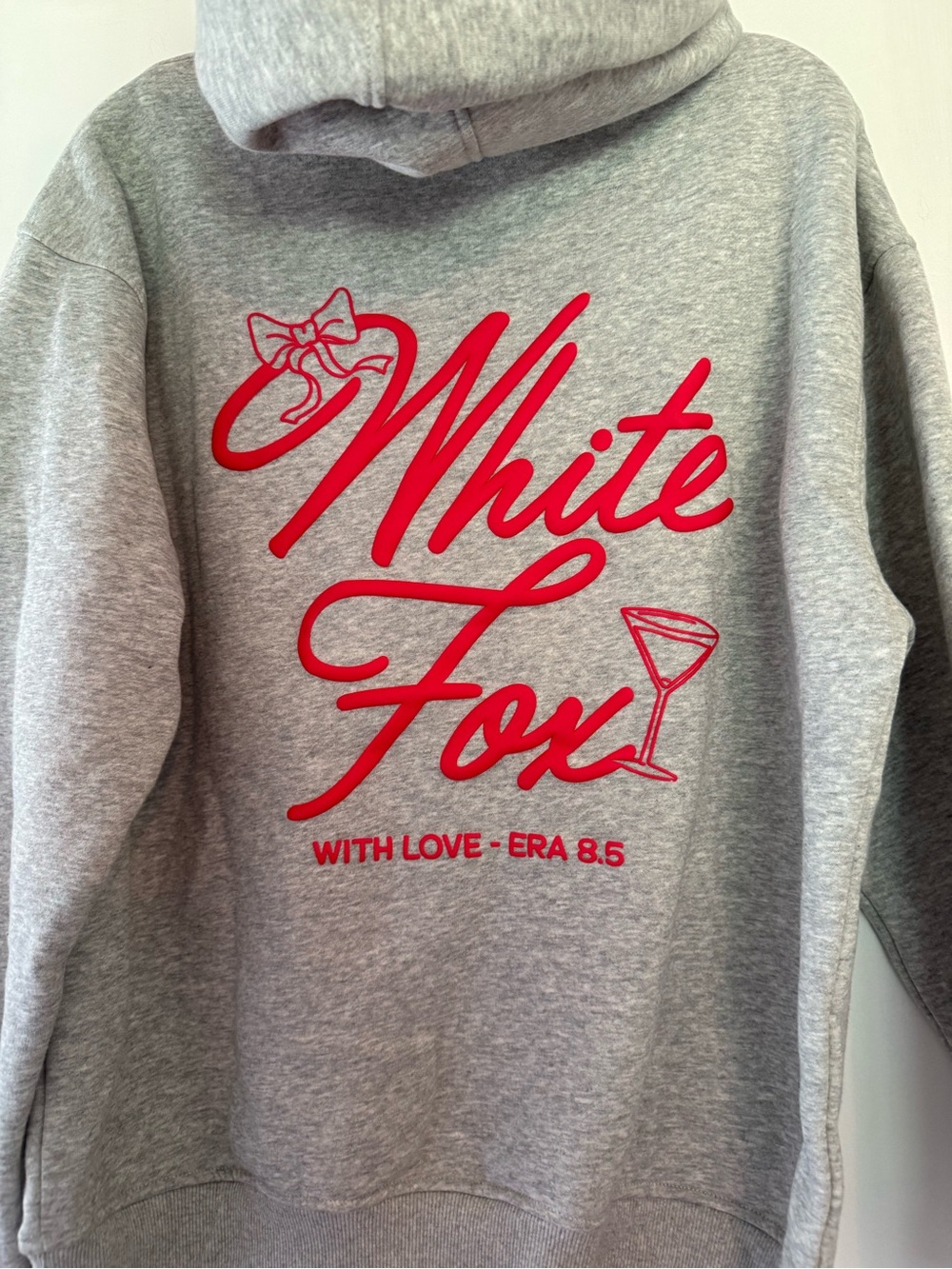 White Fox With Love & Kisses Oversized Hoodie